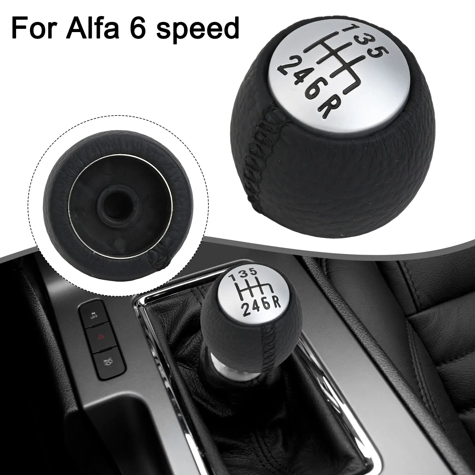 Ergonomic Design Shift Lever 147 Shift Lever 7*5*4cm 6 Speed Shift Luxurious Aesthetic Real Leather Construction