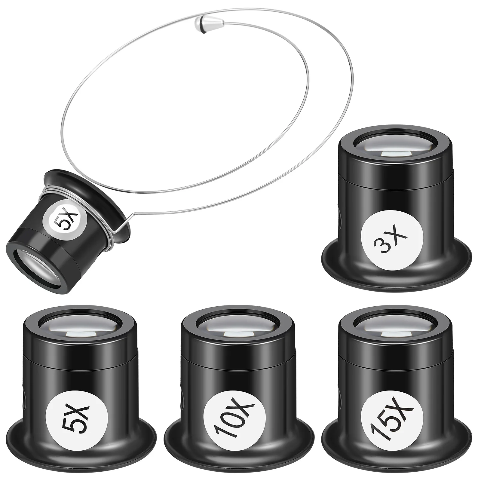

Eye Clip Magnifier Watch Repair Loupe Portable Jewelers Headband Metal Optivisor Glass Lens Magnifying Visor Industrial Coin