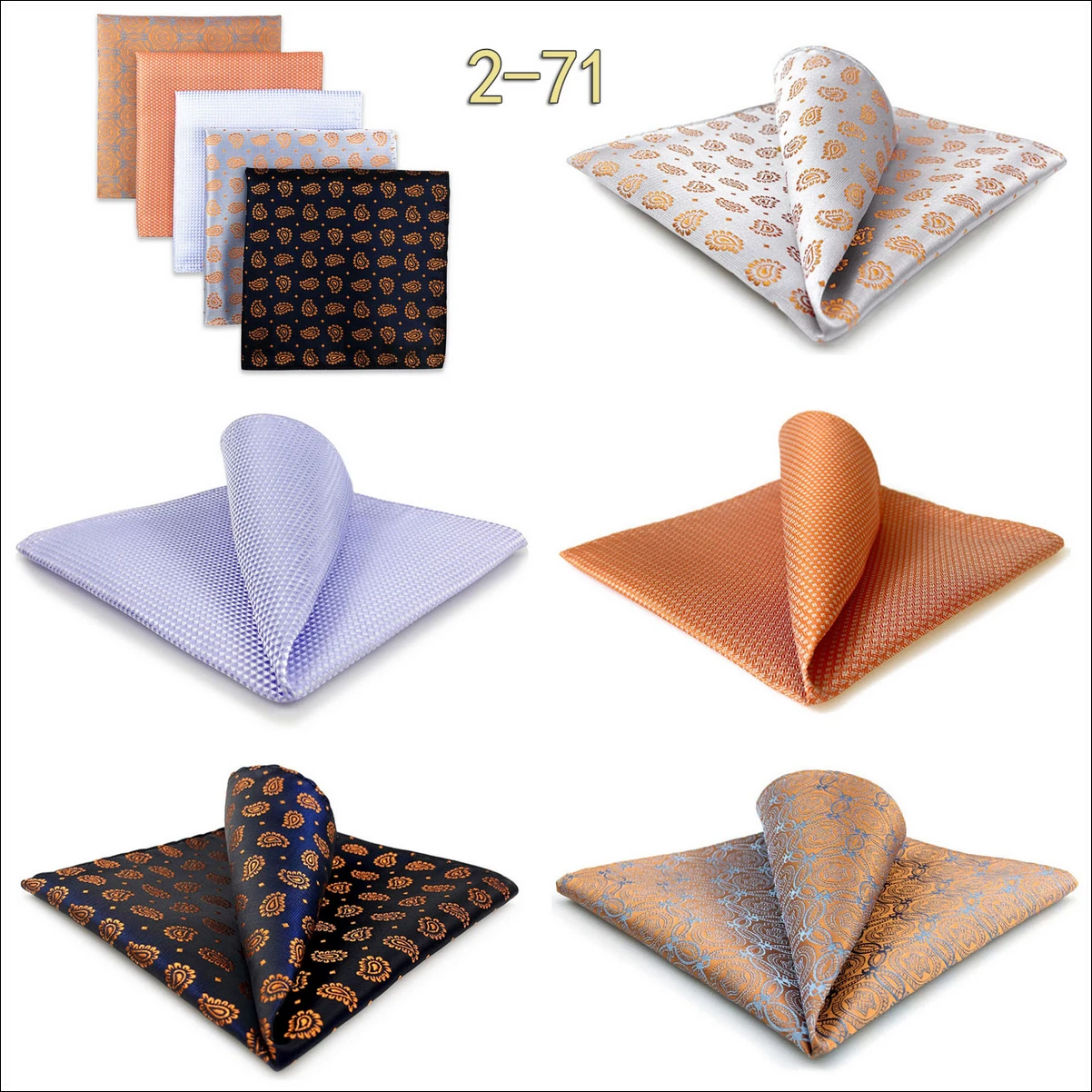 5 Pack Mens Suit Pocket Square Handkerchief Set Various Hanky Lot Classic Gentlemen Wedding Gift Accessories Large Dropshipping