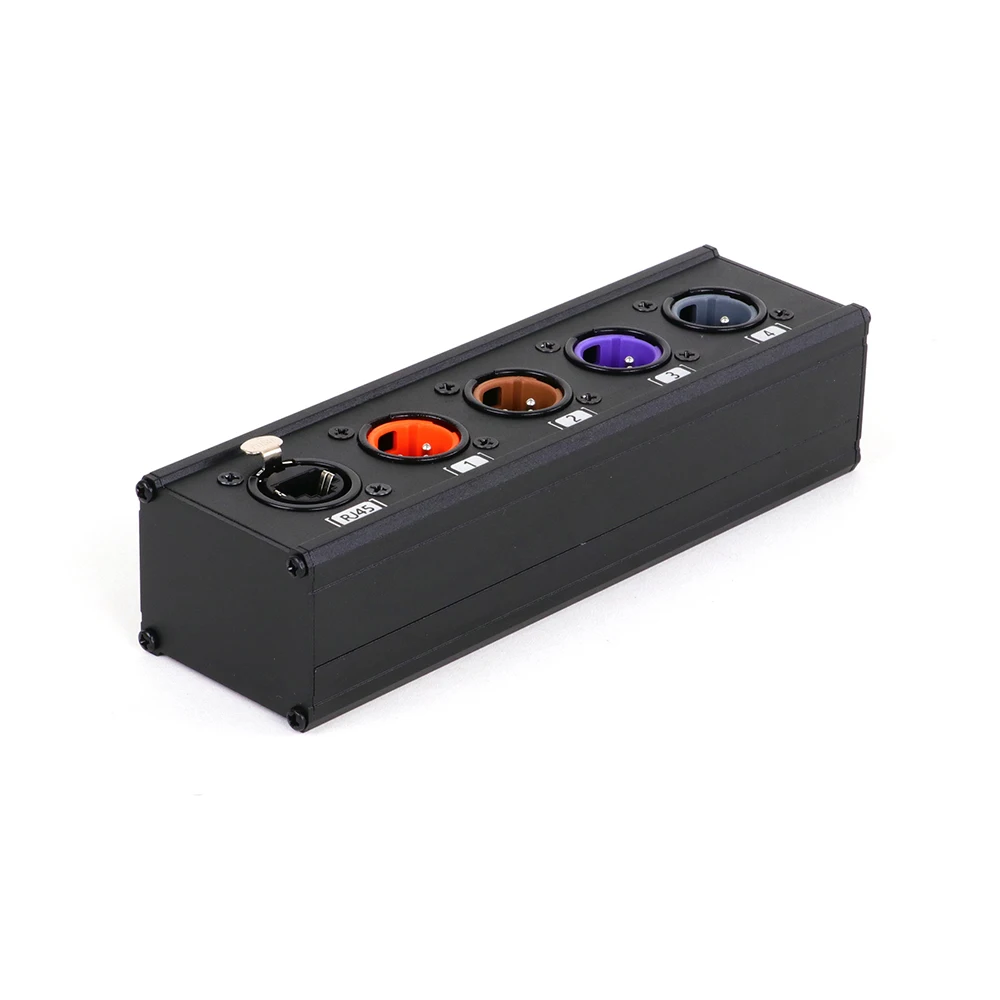 4 Channel Multi Network XLR to Ethercon-Compatible STP RJ45 Cat5 Ethernet Extender for Live Stage,Sound,Audio Recording Studio