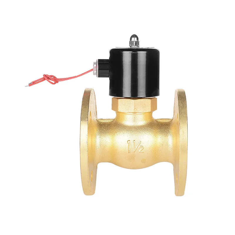 2 way ac 380v 220v dc 24v 2 inch steam brass flange solenoid valve