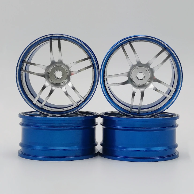 3/6/9mm Offset 4pcs CNC Machined Aluminum Wheels Rims 1/10 Scale RC Car On-road Drift Touring Model Hobby