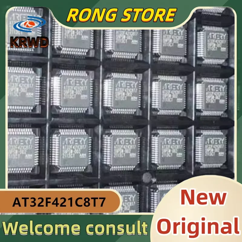 15PCS AT32F421C8T7 New and Original Chip IC AT32F421 LQFP-48 Microcontroller chip