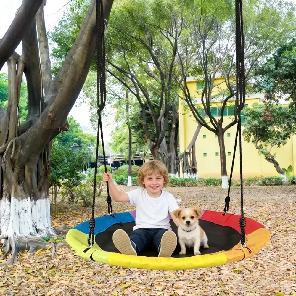 Children's Oxford cloth swing Indoor outdoor Round bird's nest swing Bird's nest swing canvas children's hammock