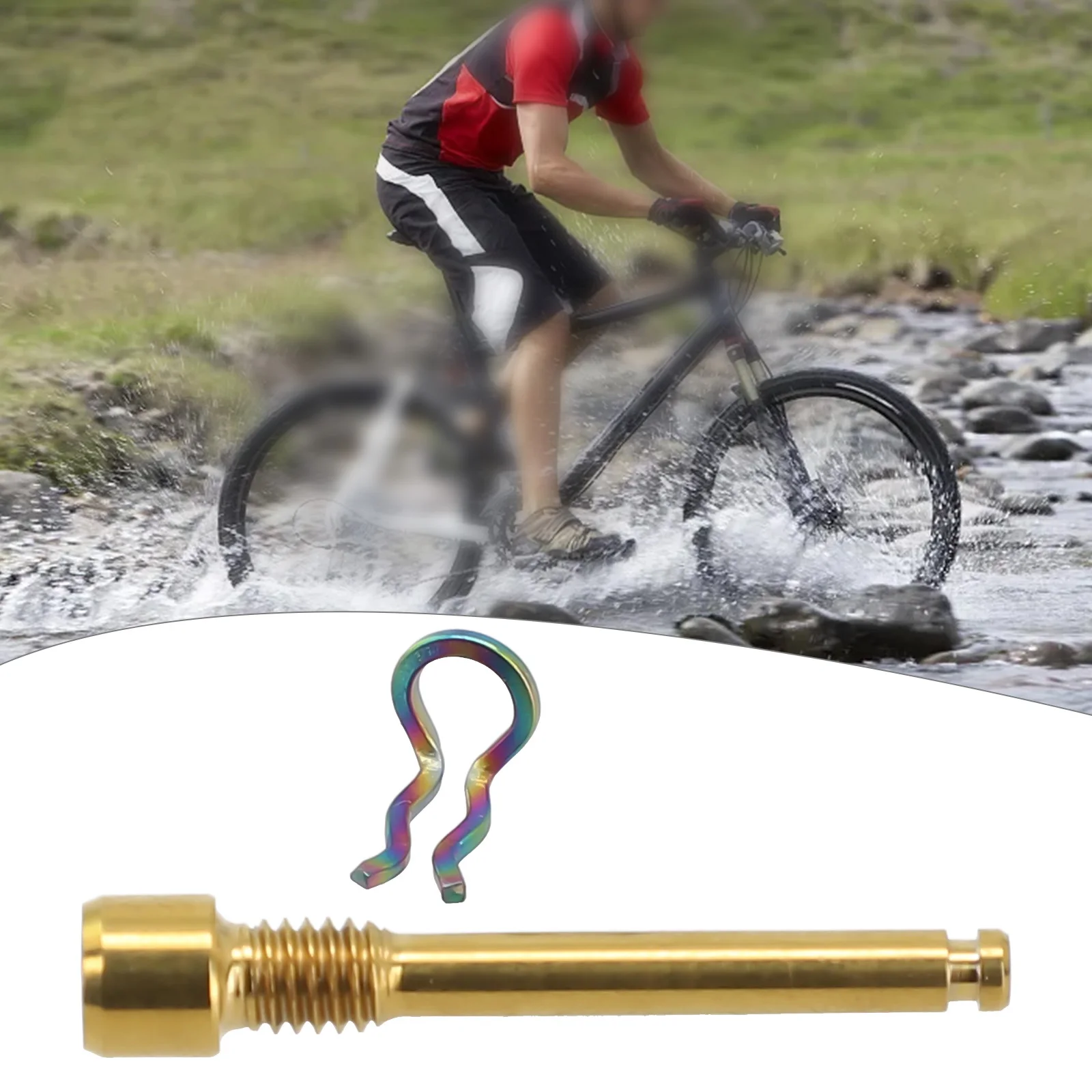 Bike Disc Brake Caliper Bolts Titanium Alloy Disc Brake Adapter Screw With Spring Clip ForShimano XTR Replacement Bicycle Parts