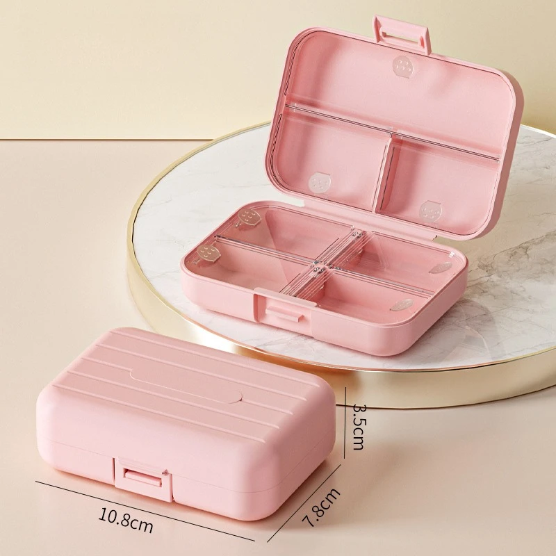 Portable Sealed Medicine Box Moisture-proof One-week Medicine Box Grid Storage Box Drug Jewelry Box Sewing Box