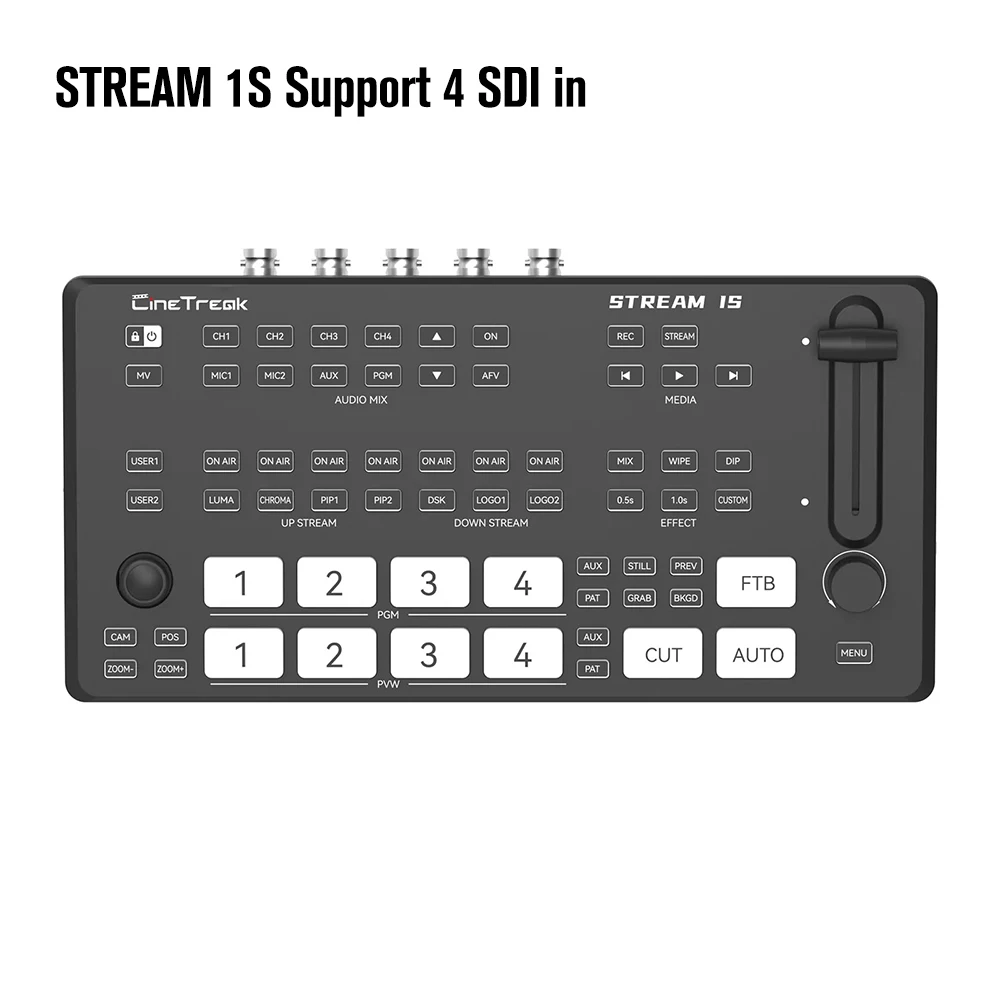 (DO البرازيل) ما قبل البيع Cinetreak Stream 1 1S SH Video Mixer Switcher Multi Video Switch Controller Switchboard للبث المباشر