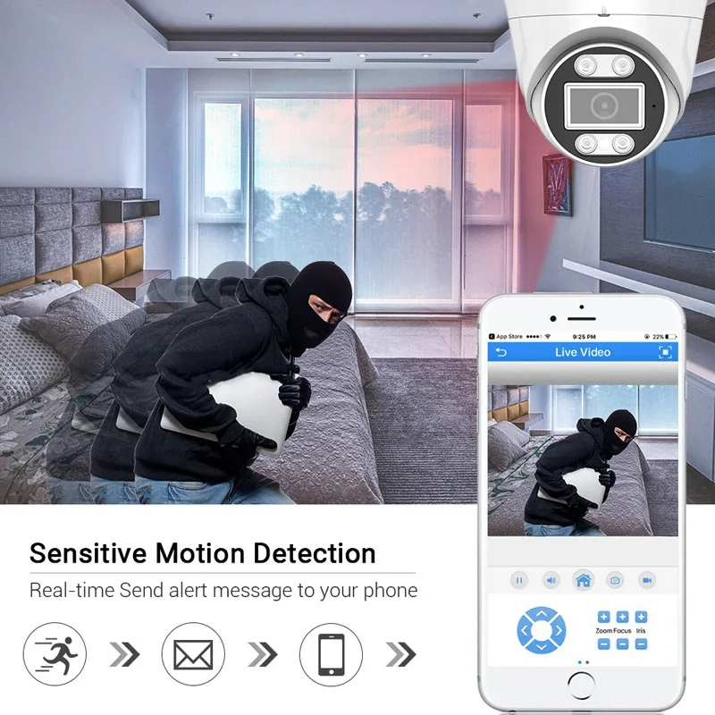 IMX415 4K 8MP Wifi bezprzewodowa kamera IP kompatybilna z Hikvision inteligentne IR podwójne światło wykrywanie ruchu do nadzoru domowego Onvif