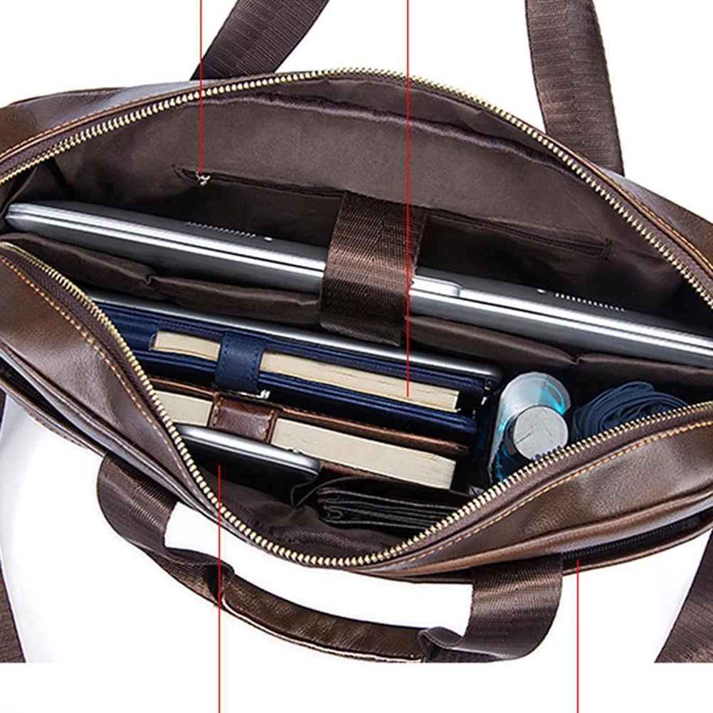 Business Men'S Briefcase Premium Large Capacity Shoulder Bag For Work Travel Laptop Storage Men Handbag Men Shoulder Bag