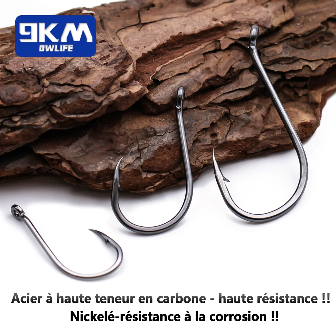 Hameçons de pêche en acier à haute teneur en carbone, 9KM, 50 à 100 pièces, crochets en forme de bec de poulpe, carpe, accessoires de pêche sur glace