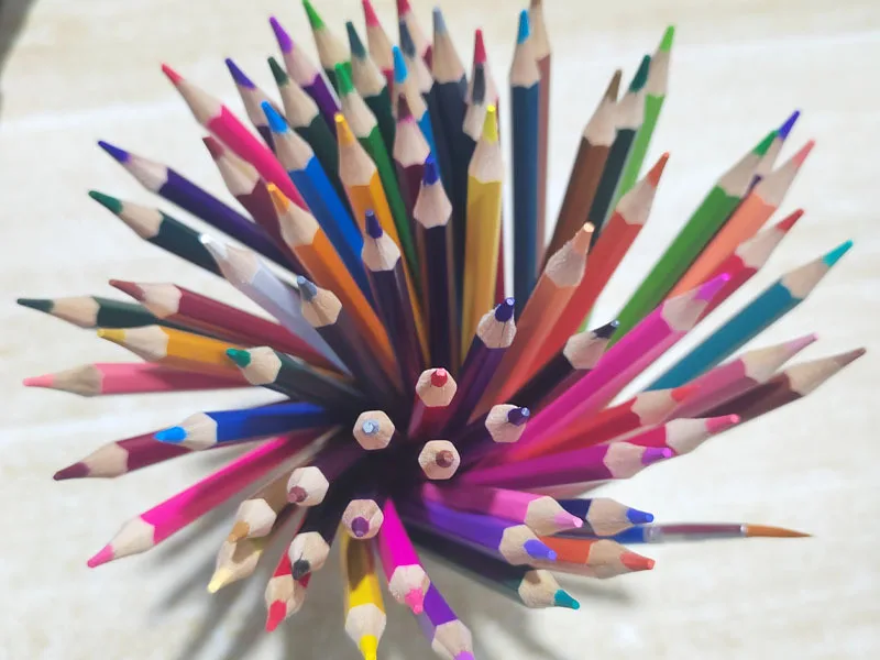 48/72 لونًا، أقلام رصاص ملونة زيتية، ألوان زاهية، مناسبة للطلاب وطلاب الفن