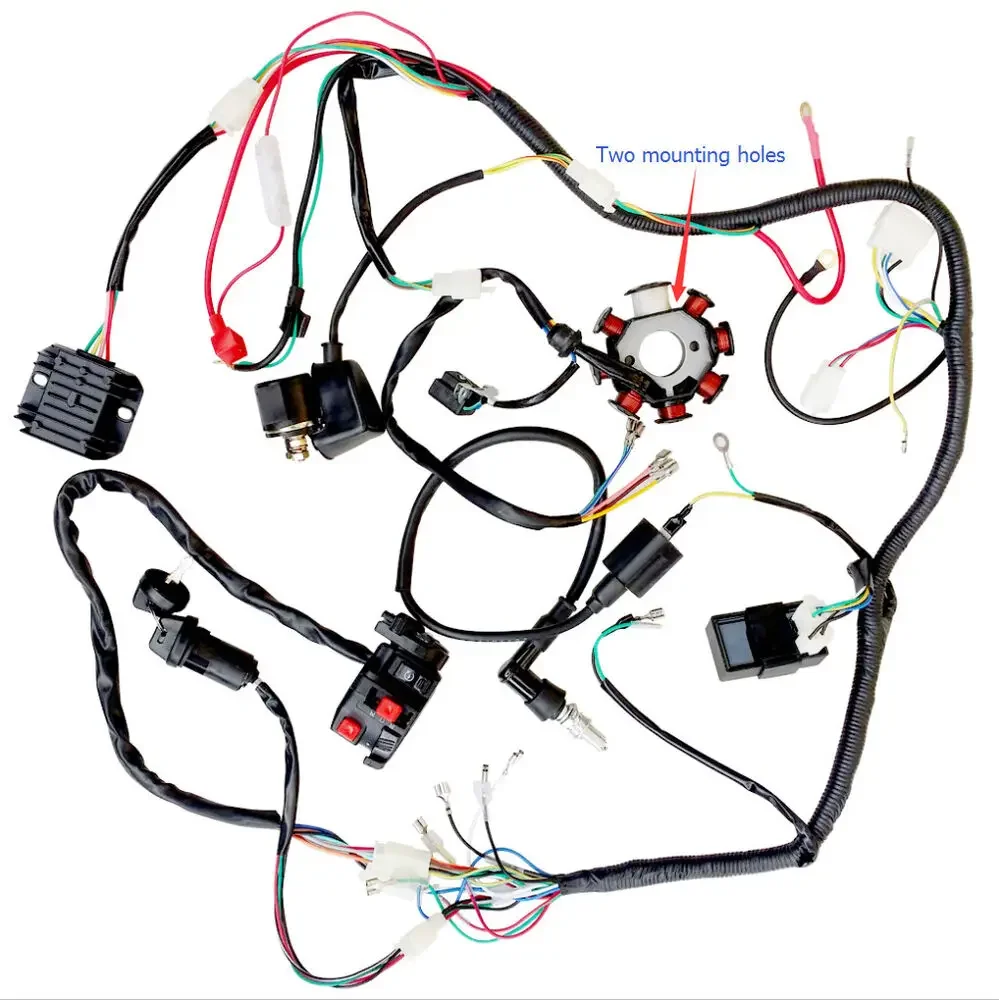 Full Electrics Wiring Harness Loom Coil CDI 150-250cc Quad Bike Buggy Gokart US