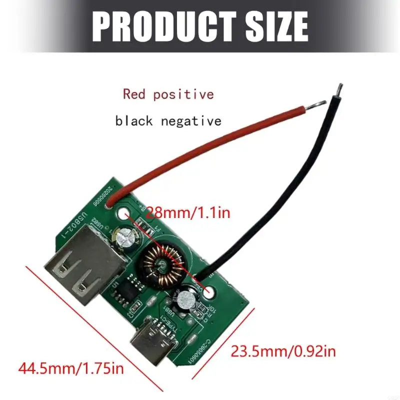 G92C Small USB Output Circuit Board with Double USB Outputs for Battery Charging