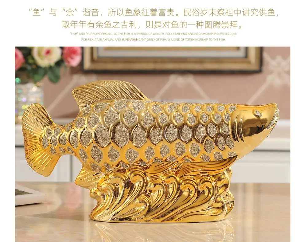 Imagem -05 - Eficiente Arowana Golden Fish Art Estátua Talismã da Sorte Dinheiro da Sorte Venda Quente Casa Escritório Loja Quarto Top Cool Venda Quente