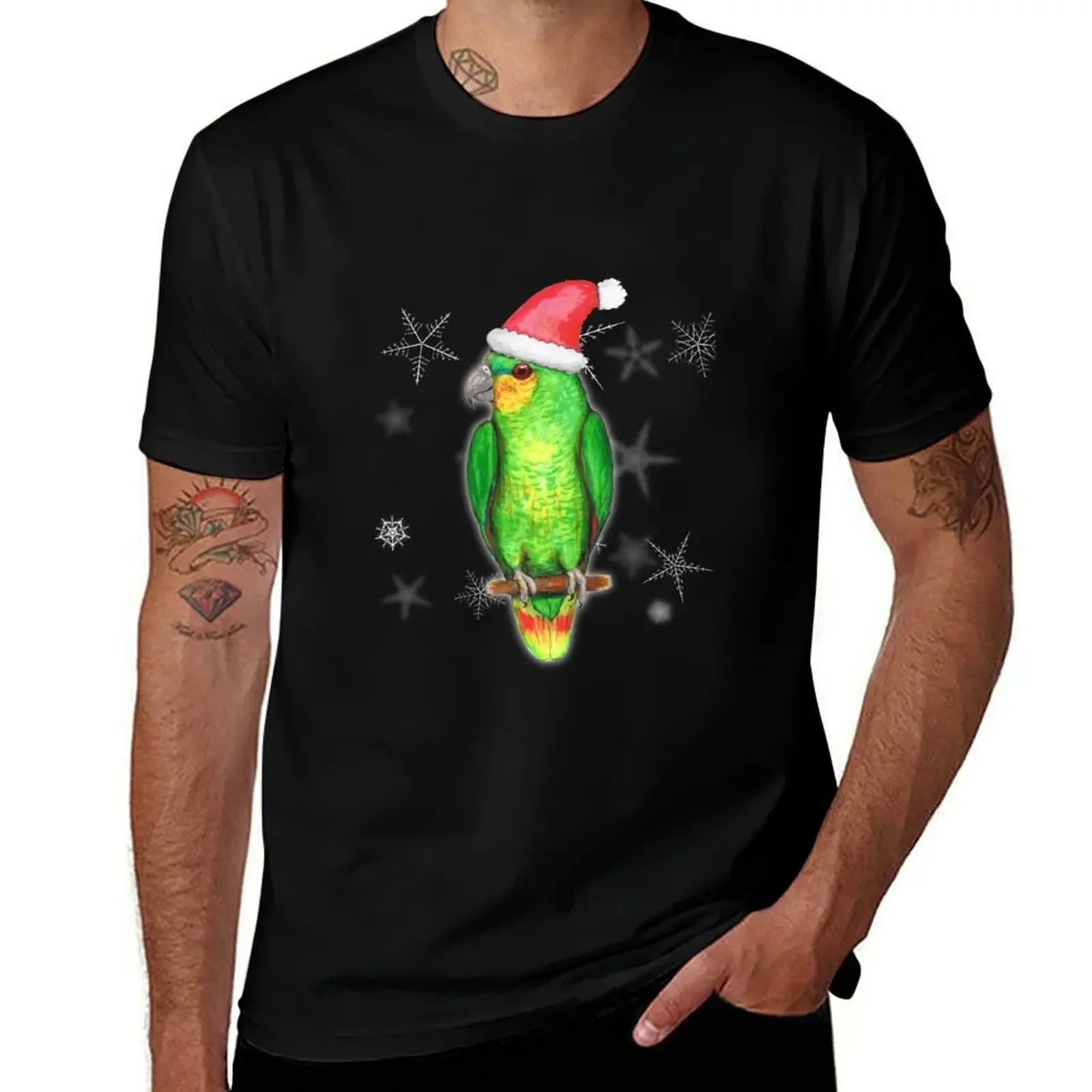 

Christmas amazon parrot T-Shirt designer shirts anime tshirt funny t shirts men