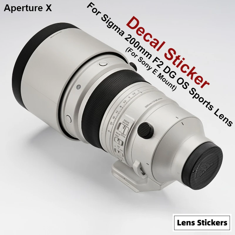ل سيجما 200 مللي متر F2 DG OS الرياضة لسوني E جبل عدسة ملصق ل سيجما 200 F2 عدسة ملصق مائي 200F2 التفاف غطاء الجلد #1