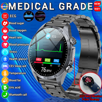 Medical Grade Therapy Smart Watch ECG Blood Glucose BP Heart Rate Uric Acid Blood Fat Micro Physical Examination Men Smart Watch