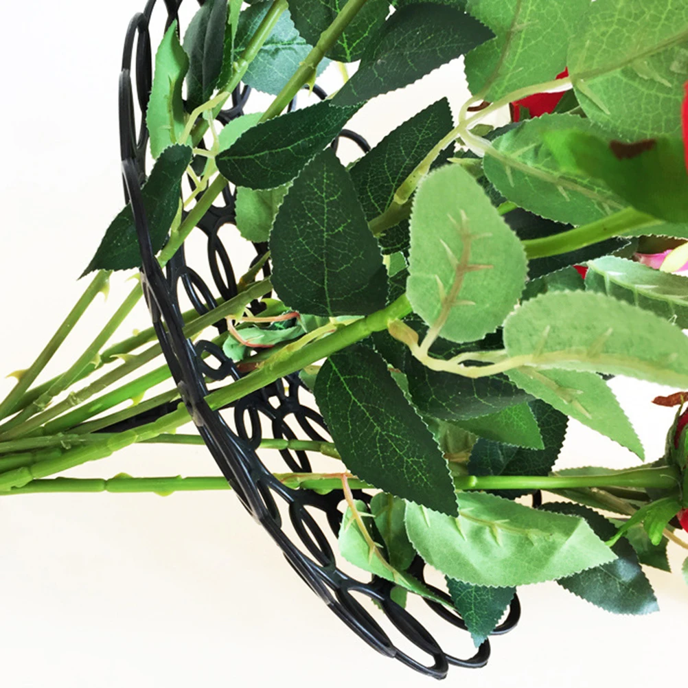 

5pcs Bouquet Holder Plastic Flower Fixing Stand Durable Wedding Home Decoration Coffee Shop Florist Supplies Black Bouquet Rack