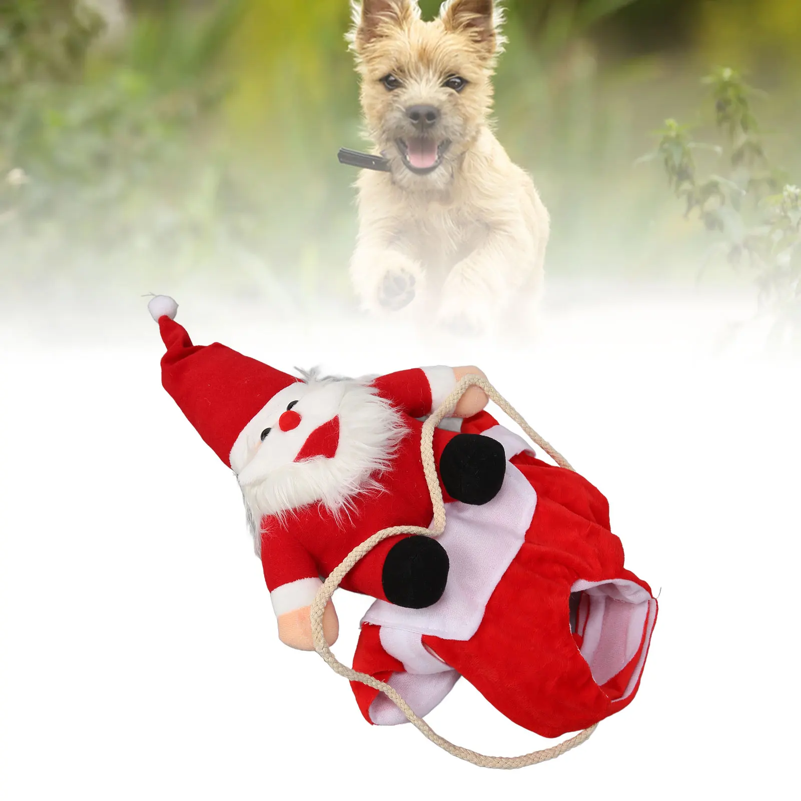 

Dog Christmas Coat Plush Warm Stylish Cute Santa Pet Costume For Small Medium Large Dogs Cats