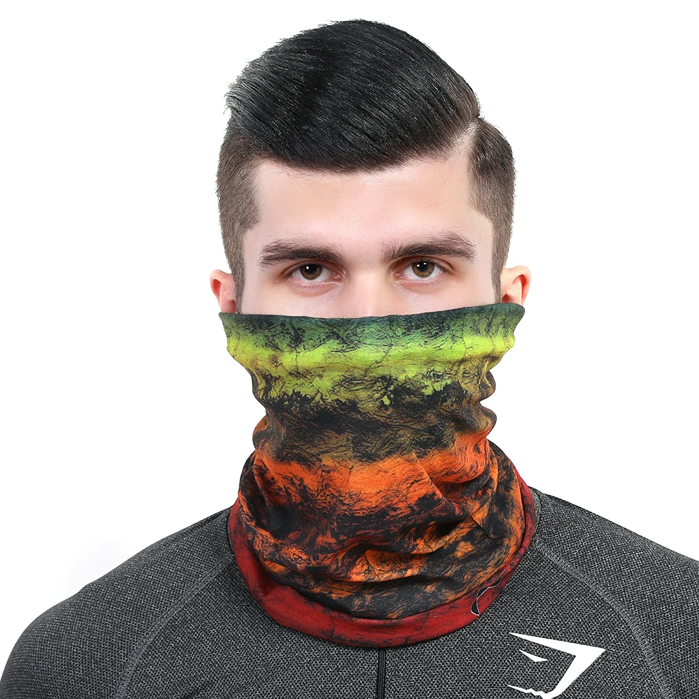 Klassische bunte gestreifte Design röhrenförmige nahtlose Bandanas Sommer Sonnenschutz Fahrrad Moto Sturmhaube deporte Sport maske