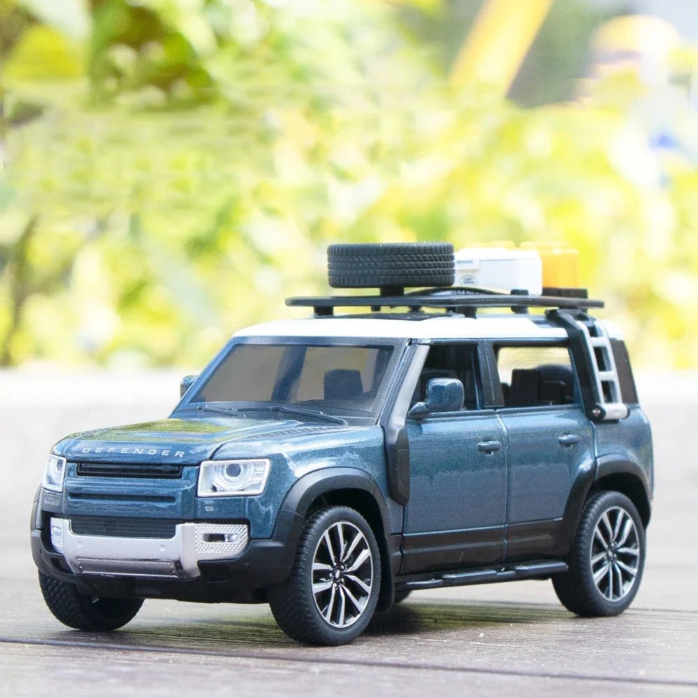 1:32 Rover Defender With Tools Alloy Diecasts & Toy Vehicles Toy Car Model Sound and light Collectio Toy Gift