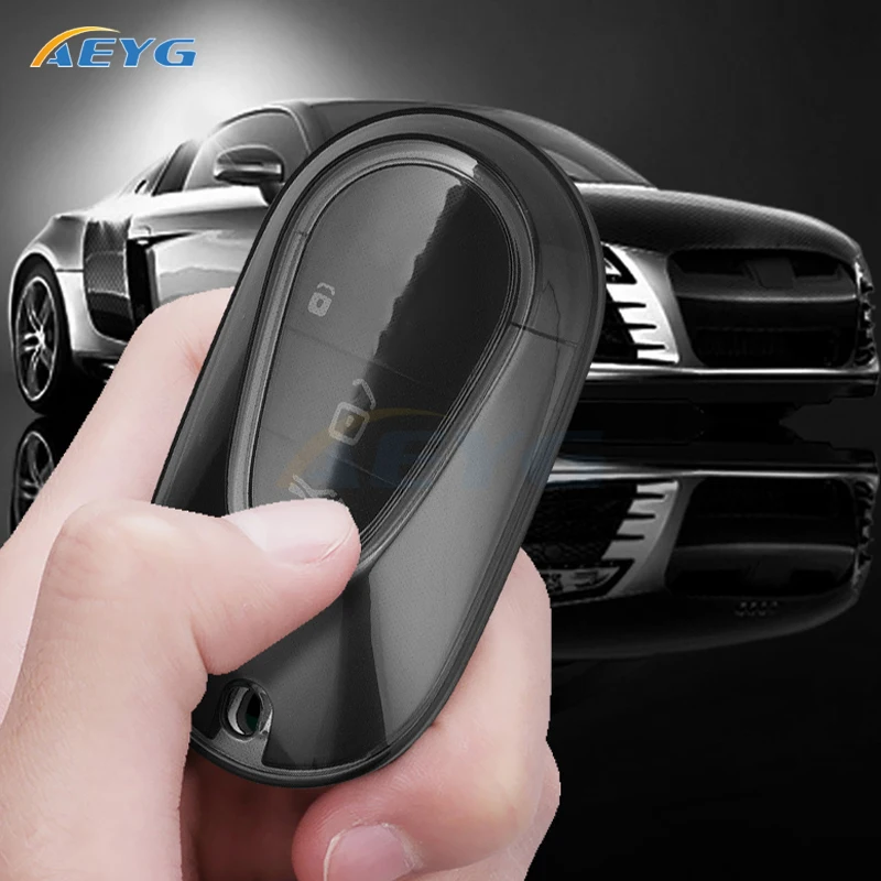 TPU Car Key Case Cover For Mercedes Benz W206 W223 C S Class S350 C200 C260 C300 S400 S450 S500 2021 2022 2023 2024