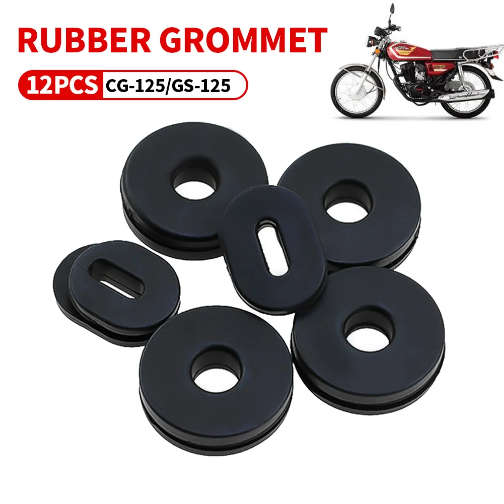 12PCS Rubber Side Cover Grommets Motorcycle Fairings Set for Honda CB100 CL XL 100 CG125 CB125S CB125T CB TL 125 CD125