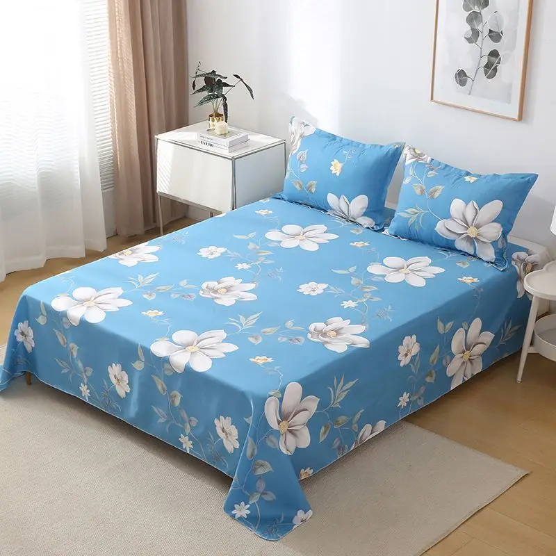 مجموعة ملاءات سرير من الفلانيل مزدوجة الحجم لسكن الكلية - ناعمة مضادة للانزلاق وقابلة للتنفس في جميع المواسم