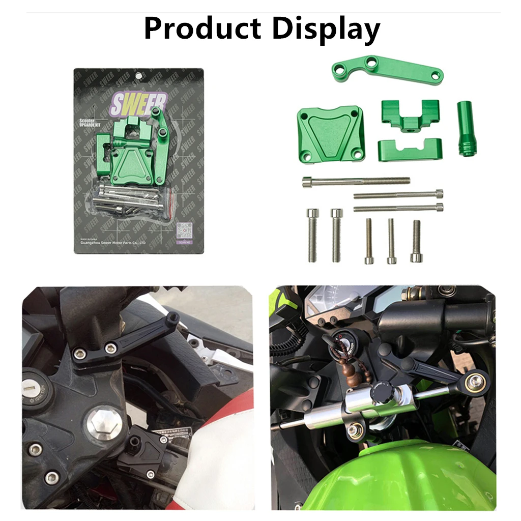 For KAWASAKI NINJIA 300 Ninja300 Stabilizer Steering Damper Kit Damper Bracket Motorcycle Accessories
