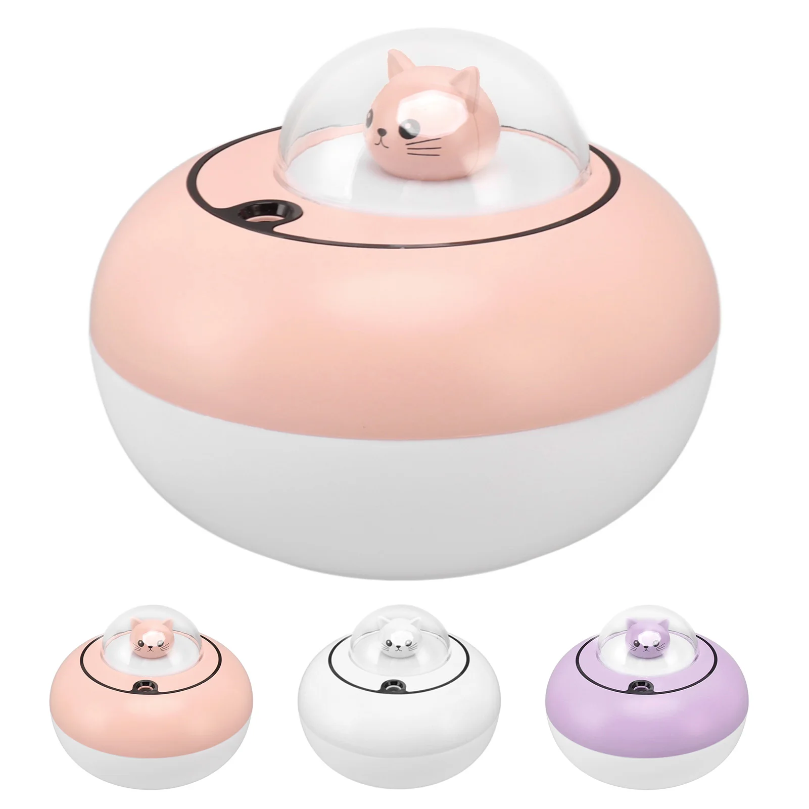 Mini Humidifier Cute Cat Sculpture Portable Quiet Desktop Air Humidifier for Home Office USB Plug in