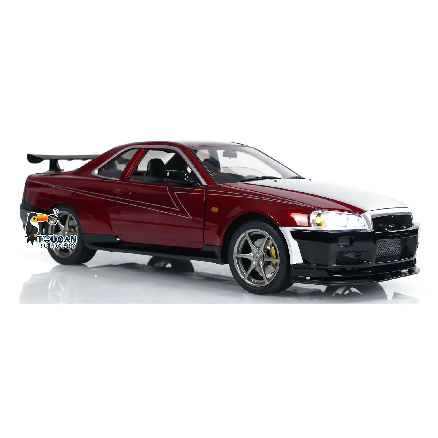 Disponibile Capo R34 RC Drift Car 4WD 1/8 Bilancia 4x4 Metallo Ad Alta Velocità Da Corsa Senza Lama Veicolo Aggiornato Cambio a 2 velocità Drift Toys