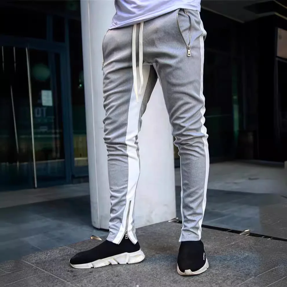 2024 Spring New Men\'s Fashion Leisure Sports and Fitness Pants Fashion Hip Hop Jogging Pants Streetwear Elastic Sports Pants