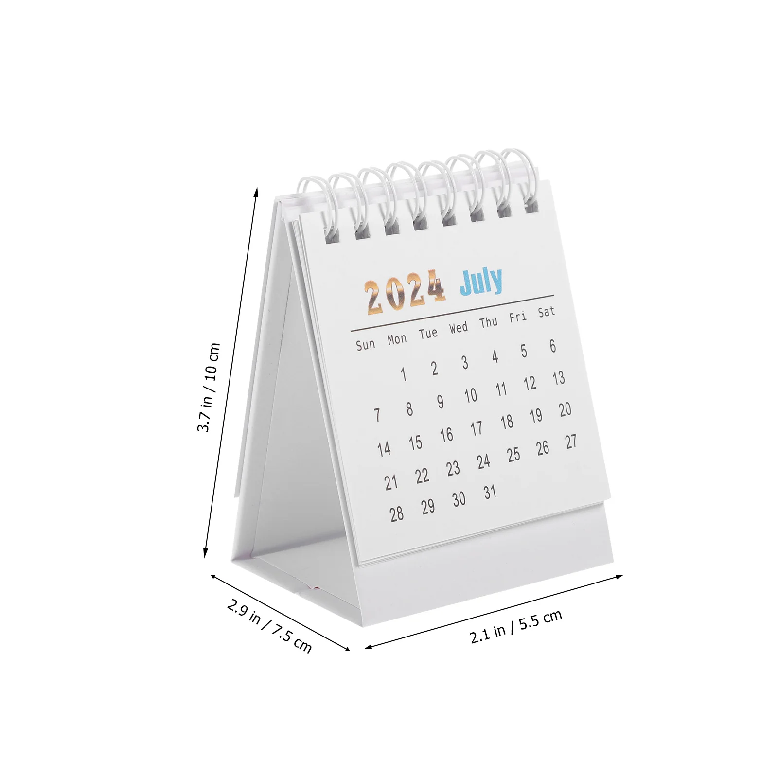 2024 Desktop Calendar Free Standing Paper Minimalist Desk Planner Small Portable for Office Home Daily Schedule