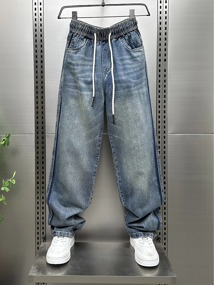 

Мужские широкие джинсы American Sle, повседневные, свободные, прямые, молодежные, модные, износостойкие, весна-осень