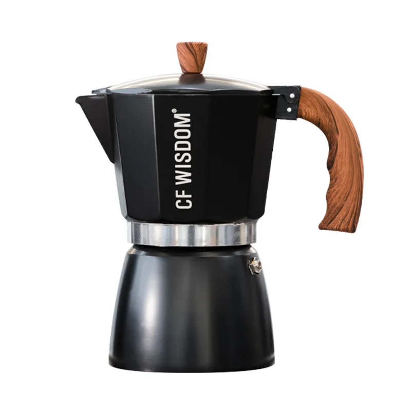 

CF WISDOM Espresso Moka Pot - Кофеварка из нержавеющей стали - Безопасная газовая плита - Для домашнего офиса и кемпинга