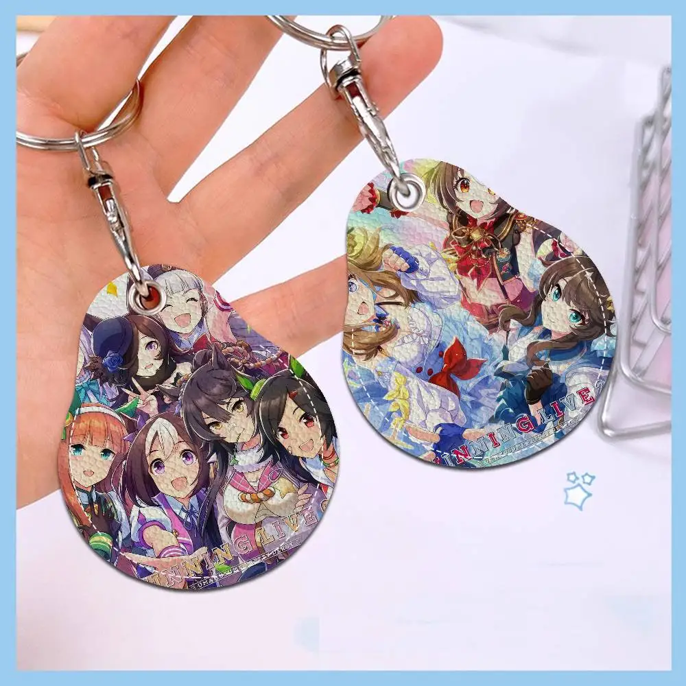 

Аниме Uma Musume Pretty Derby Anime 1 шт., брелок из искусственной кожи, защитный чехол, дверной замок, бирки контроля доступа, сумка для карт, кольцо для ключей