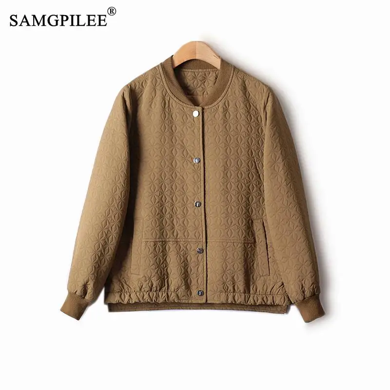 

Autumn Jacket Women 2022 New High Quality Korean Fashion Loose Casual Slim Stand Collar Baseball Uniform Tops Female Clothing