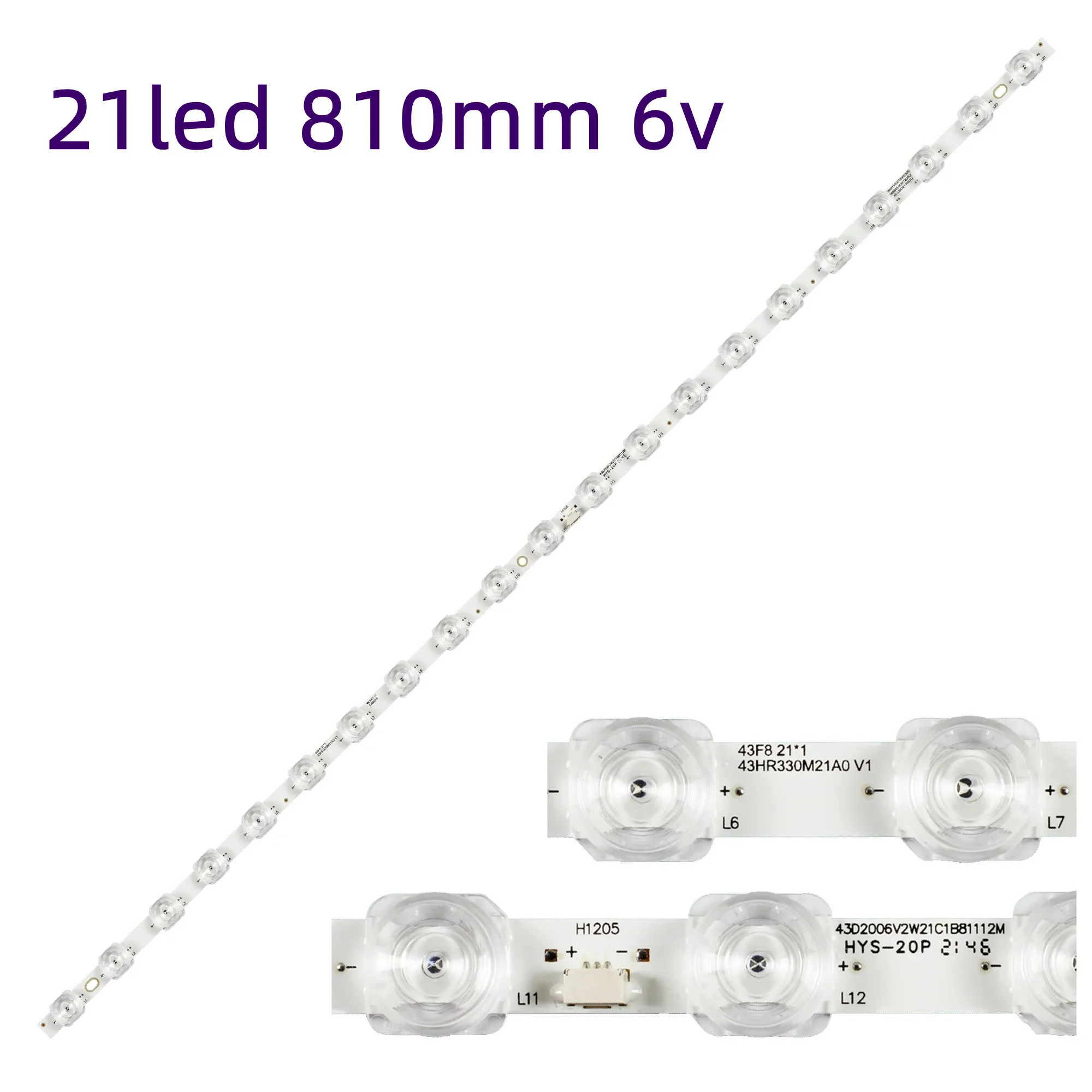 

21 светодиодная (6 В) светодиодная лента для подсветки для TCL 43F8F 43L8F 43A820 43HR330M21A0 4C-LB4321-HR01J 43S434 43RS520 43HR330M21A1