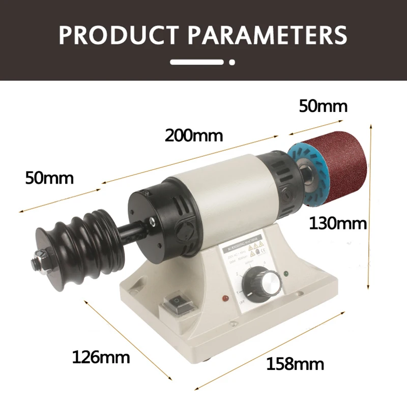 Imagem -04 - Máquina de Polimento de Couro Mini Desktop Máquina de Moagem de Borda de Couro Lixamento Ferramentas Ferramenta Polidor Lateral com Cinto 220v