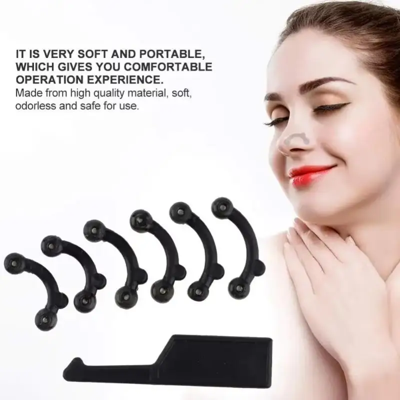 1 Set Elastischer Nasenrücken-Glättner in 3 Größen, unsichtbarer Nasenformer, schmerzfreier Nasenclip-Korrektor aus Acryl – Detail 5