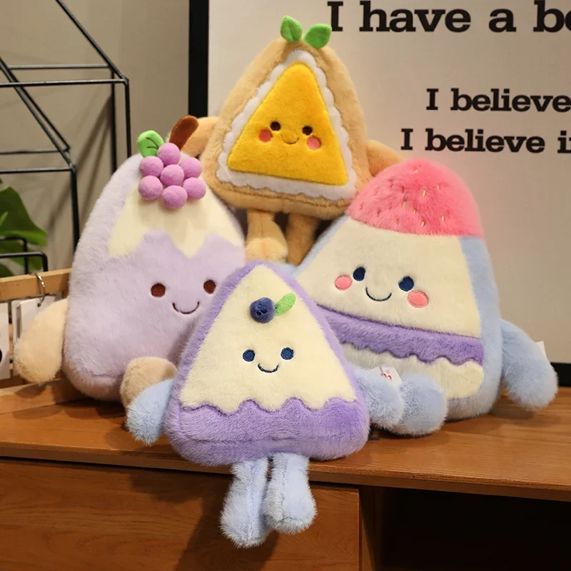 Fairy Tale Fruit Cake Plush Toys Cute Tasty Mango Strawberry Grapes Cake Doll Pillow Soft Cozy Cushion Lovely Decor Sweet Gift