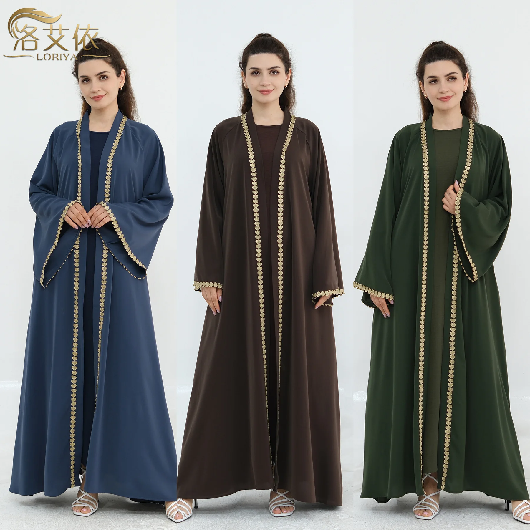 

Women's Loose Elegant Luxury Casual Daily Long Sleeve Long Sleeve Cardigan Abaya Spring Summer Muslim New Fashion Female Clothes