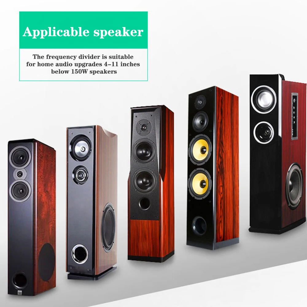 150W 3 Way HiFi ลําโพงความถี่ Audio Crossover Filter Treble Alto Bass ความถี่สําหรับมืออาชีพหรือบ้าน