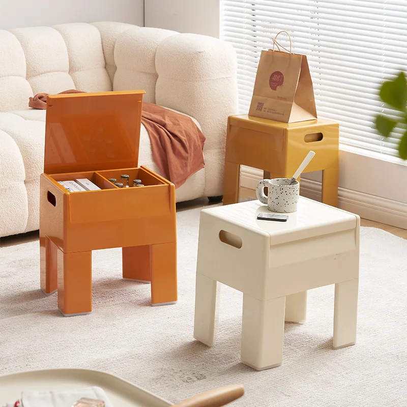 Modern Simple Non-slip Storage Stool Household Creative Design Multi-functional Large Capacity Storage Low Stool