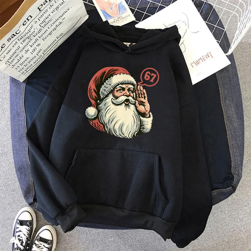 Noël Santa Say 67 Six sept imprimer sweats à capuche automne hiver femmes vêtements à capuche graphique sweats mode à capuche