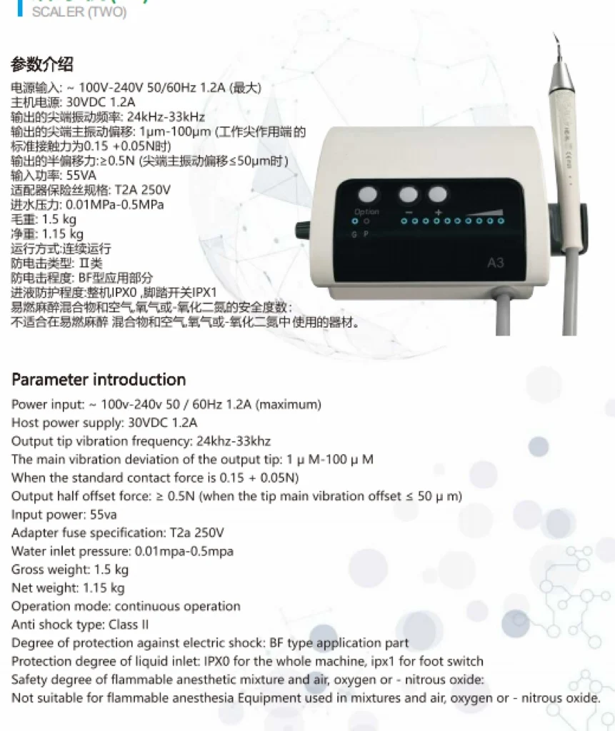 Professional Handheld Automatic Dental Ultrasonic Scaler Teeth Cleaning Machine for Human and Animal