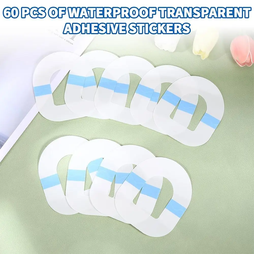 10PCS Waterproof Glucose Monitor Stickers Pre-Cut Breathable Glucose Monitor Adhesive Patches Sweatproof Hypoallergenic