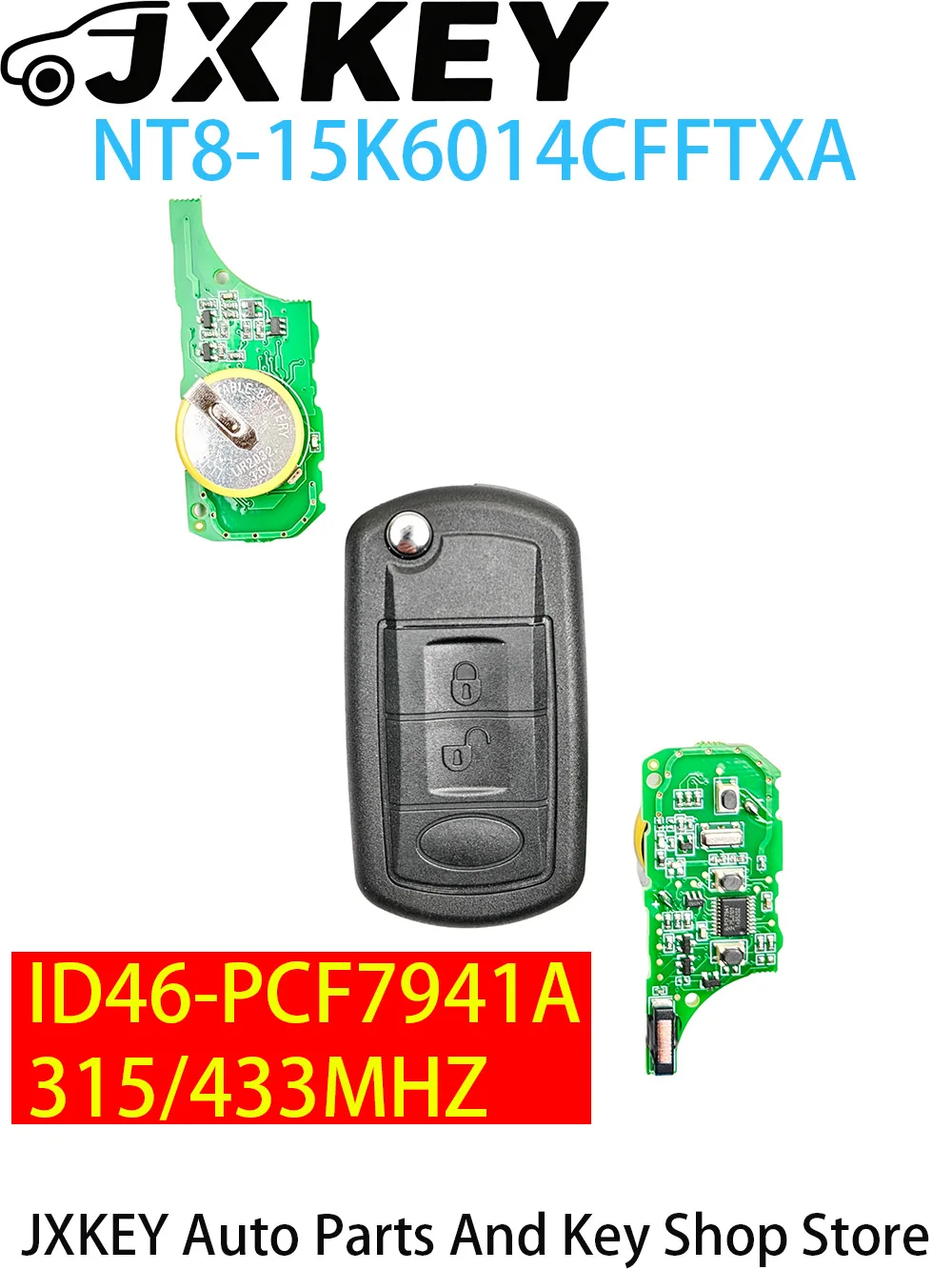 

Перезаряжаемый автомобильный ключ JXKEY с чипом ID46-PCF7941, 315/433 МГц, 3 кнопки, для Land Rover LR3, Discovery 3, Range Rover Sport, Vogue 2005-2020
