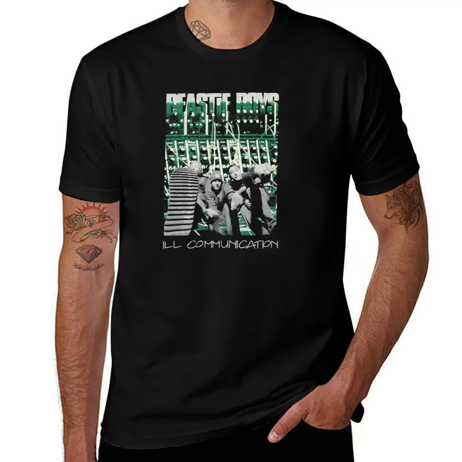

Beastie band Boys Vintage Look Ill Communication (with Typography) T-Shirt topping designer shirts summer shirt men clothing