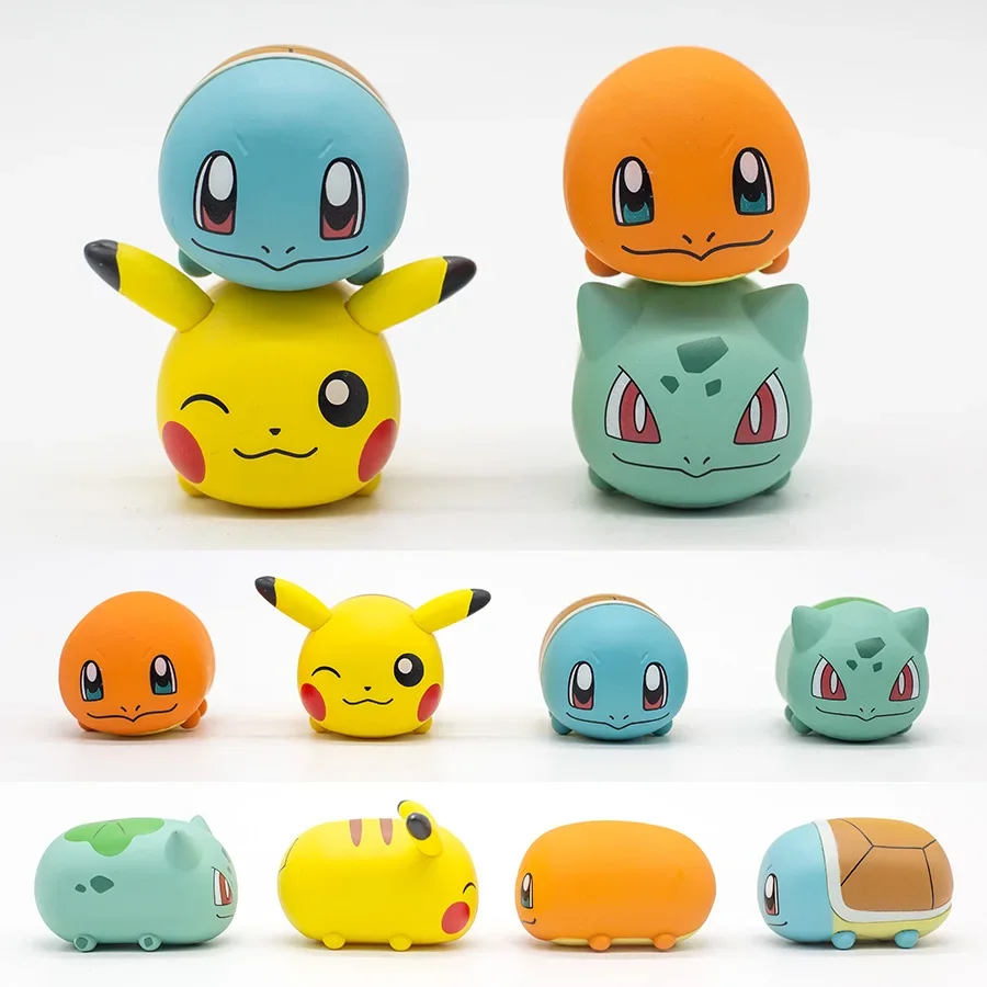 

Pocket Monster Figures Stackable Japan Anime Doll Collection Pokemon Gengar Mewtwo Pikachu Bulbasaur Squirtle Charmander Toys